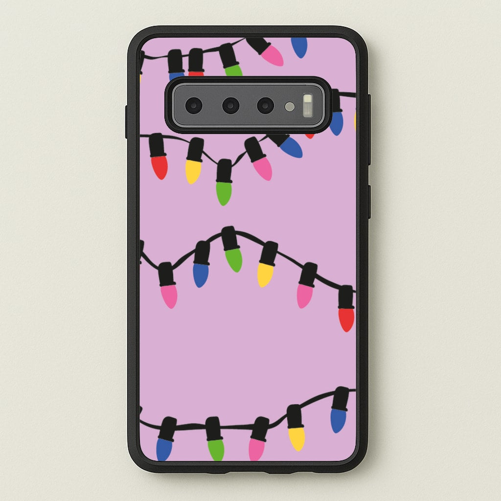 Pink Lights - Christmas Patterns - Christmas Patterns Phone Case for Galaxy S10