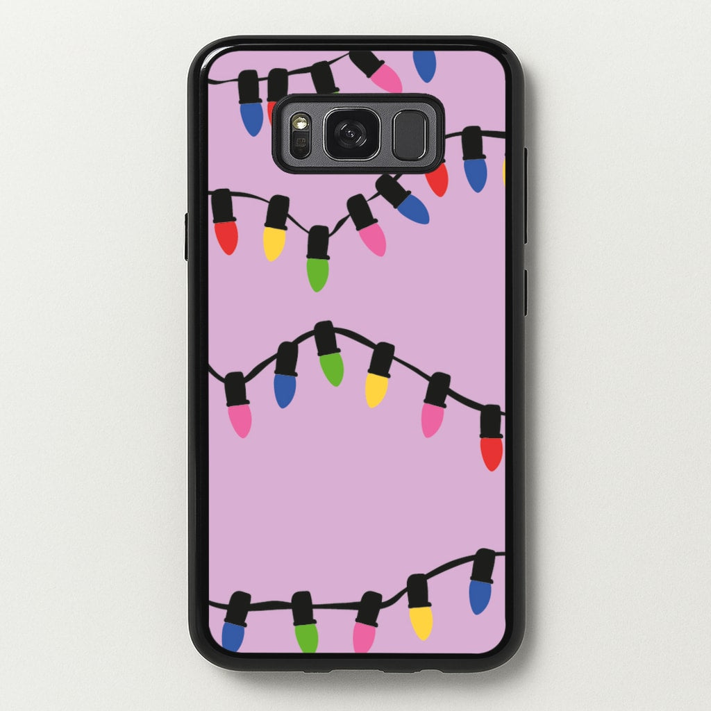 Pink Lights - Christmas Patterns - Christmas Patterns Phone Case for Galaxy S8