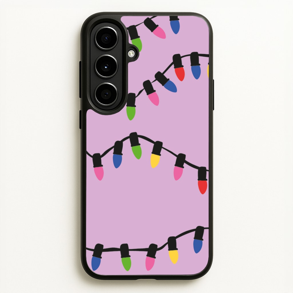 Pink Lights - Christmas Patterns - Christmas Patterns Phone Case for Galaxy A56