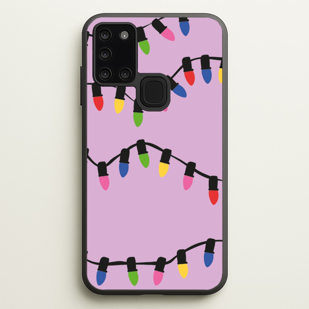 Pink Lights - Christmas Patterns - Christmas Patterns Phone Case for Galaxy A21s