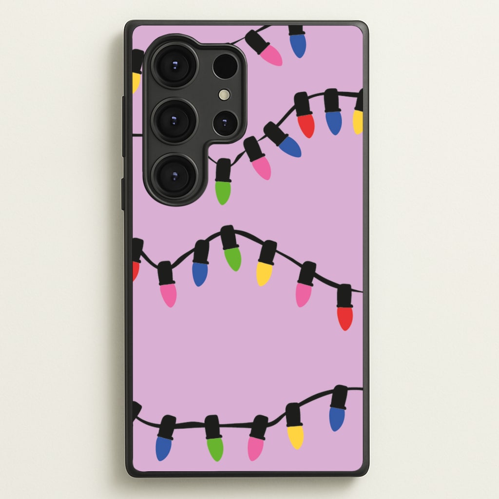Pink Lights - Christmas Patterns - Christmas Patterns Phone Case for Galaxy S25 Ultra