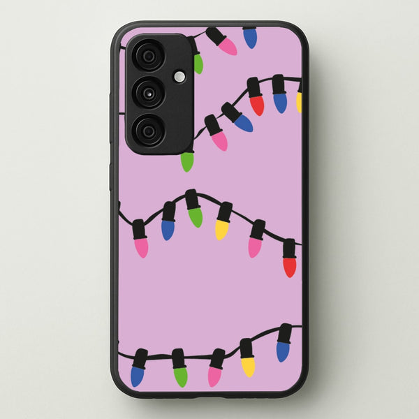 Pink Lights - Christmas Patterns - Christmas Patterns Phone Case for Galaxy A55