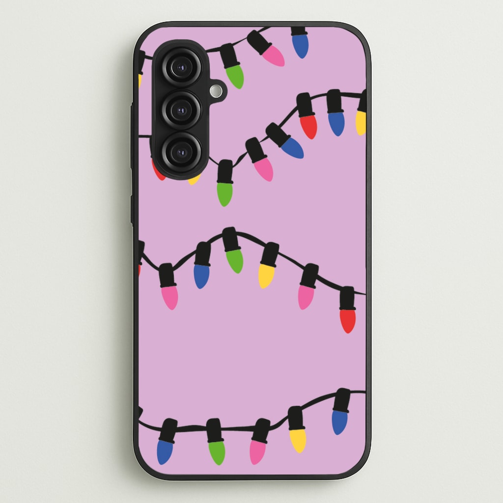 Pink Lights - Christmas Patterns - Christmas Patterns Phone Case for Galaxy S23FE