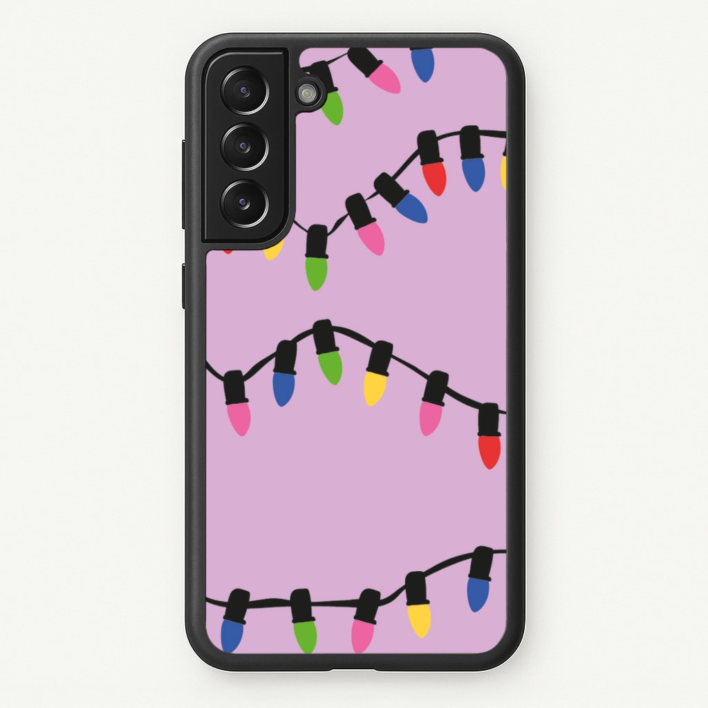 Pink Lights - Christmas Patterns - Christmas Patterns Phone Case for Galaxy S21FE
