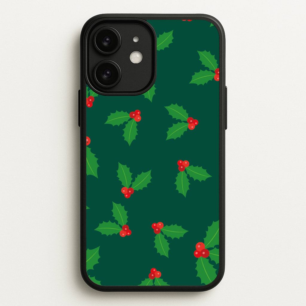 Holly - Christmas Patterns - Christmas Patterns Phone Case for iPhone 11