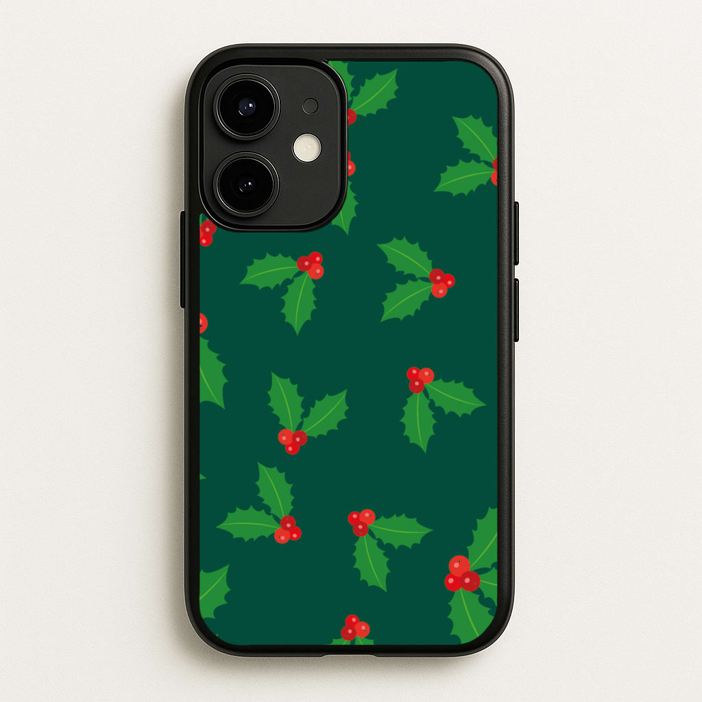 Holly - Christmas Patterns - Christmas Patterns Phone Case for iPhone 12 / 12 Pro