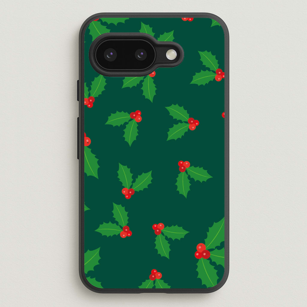 Holly - Christmas Patterns - Christmas Patterns Phone Case for Google Pixel 9a
