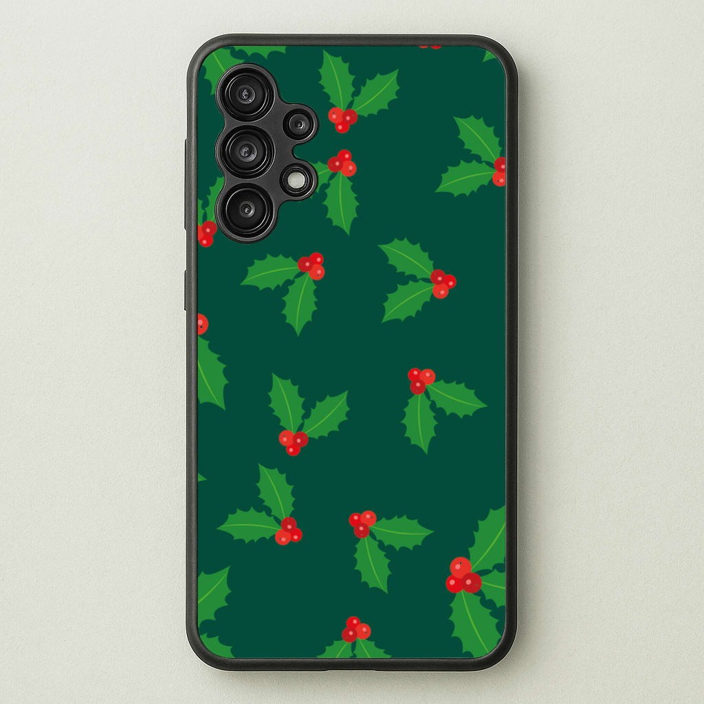 Holly - Christmas Patterns - Christmas Patterns Phone Case for Galaxy A13