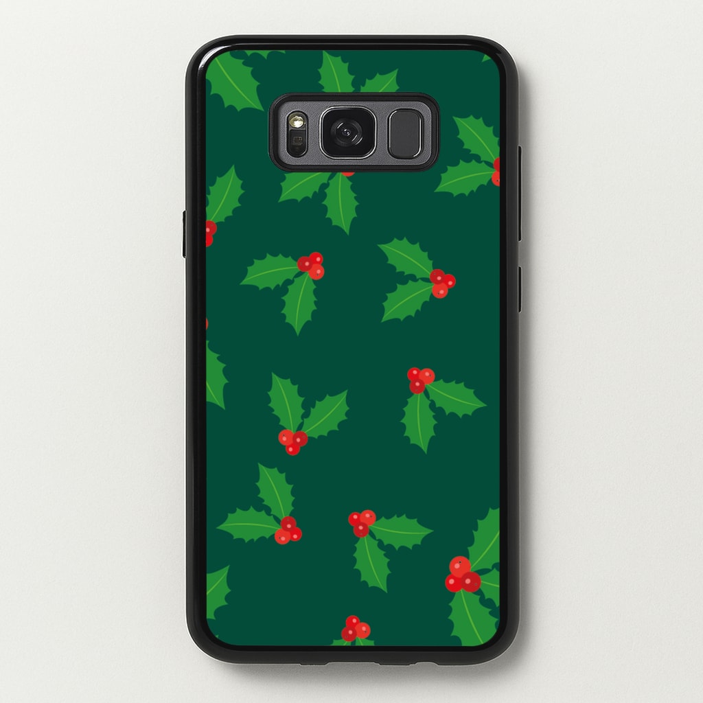 Holly - Christmas Patterns - Christmas Patterns Phone Case for Galaxy S8 Plus