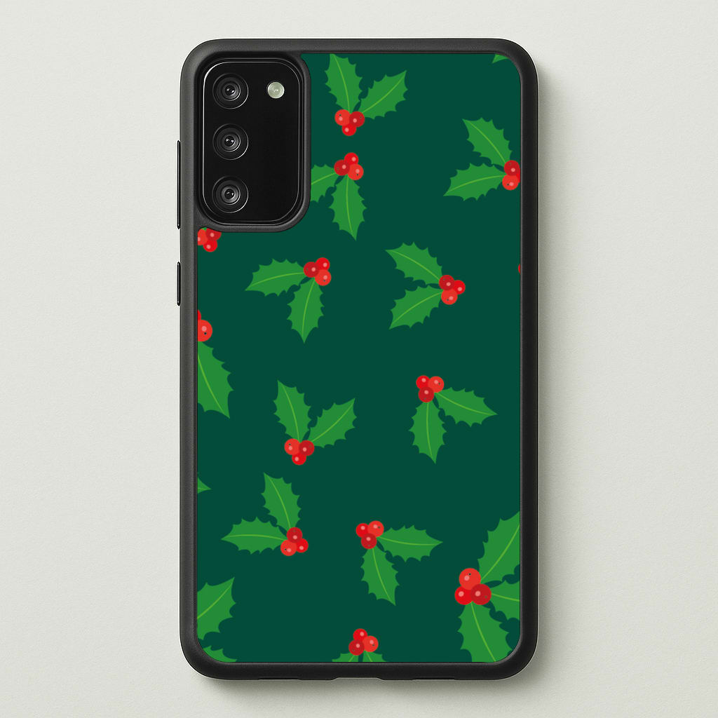 Holly - Christmas Patterns - Christmas Patterns Phone Case for Galaxy S20