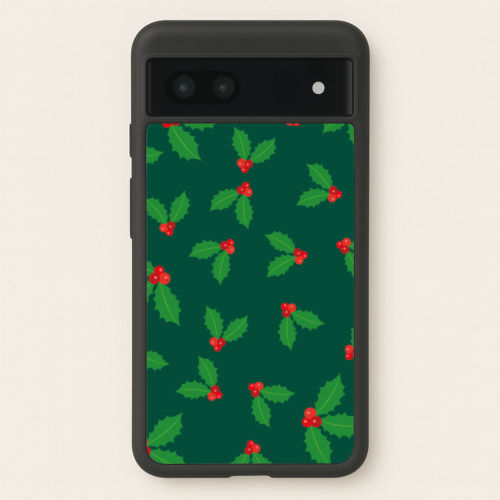 Holly - Christmas Patterns - Christmas Patterns Phone Case for Google Pixel 7a