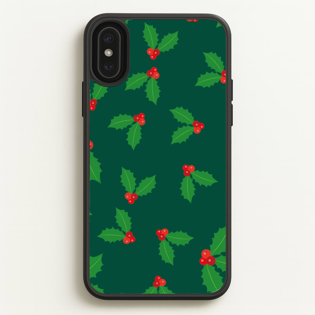 Holly - Christmas Patterns - Christmas Patterns Phone Case for iPhone XS Max