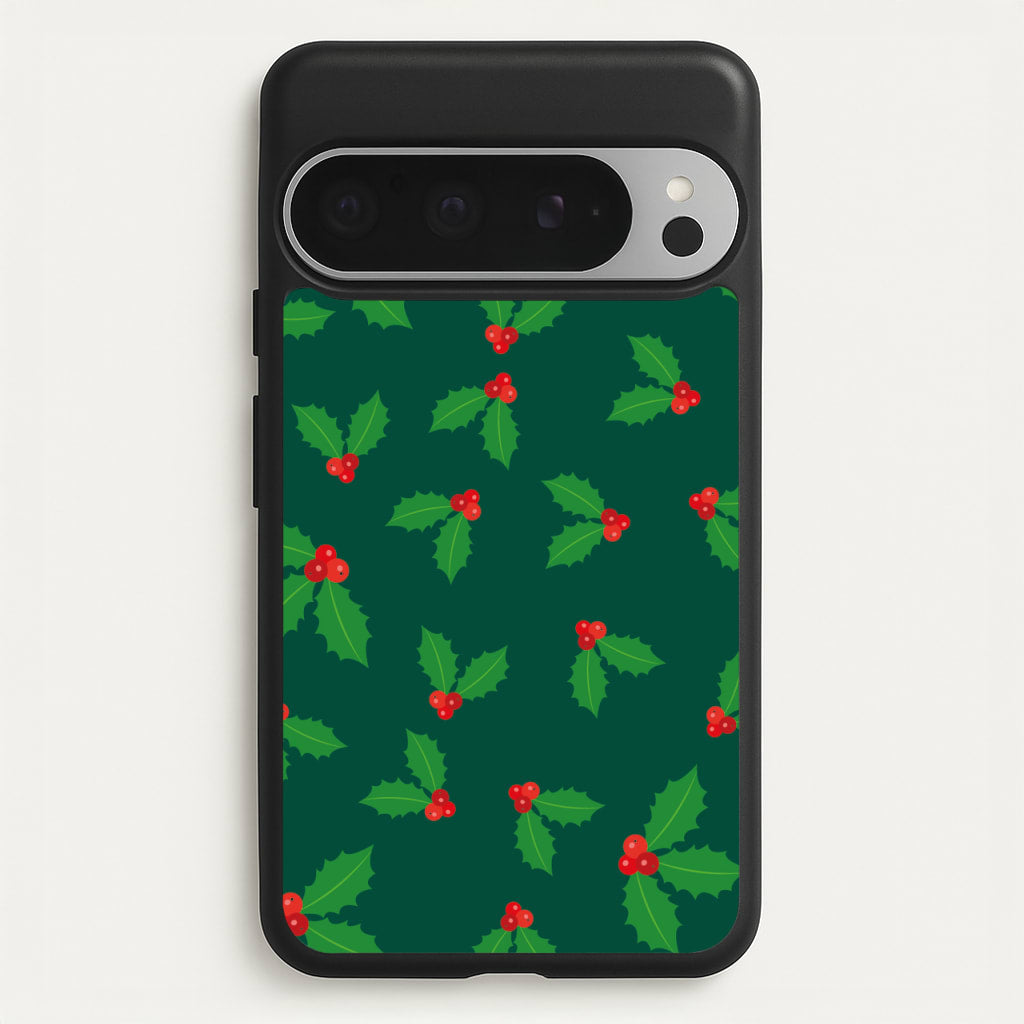 Holly - Christmas Patterns - Christmas Patterns Phone Case for Google Pixel 9 Pro XL