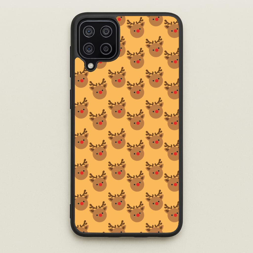 Rudolph Pattern - Christmas Patterns - Christmas Phone Case for Galaxy A12