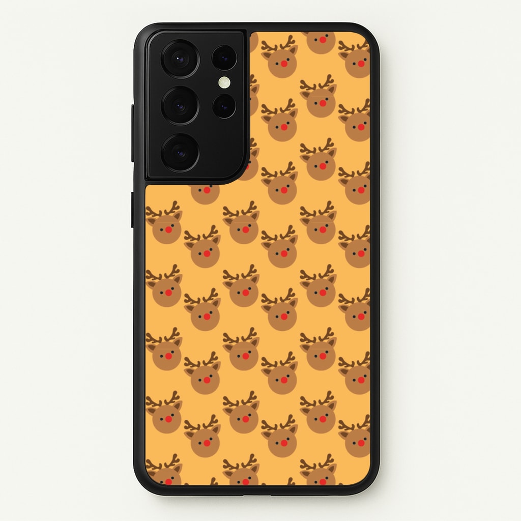 Rudolph Pattern - Christmas Patterns - Christmas Phone Case for Galaxy S21 Ultra