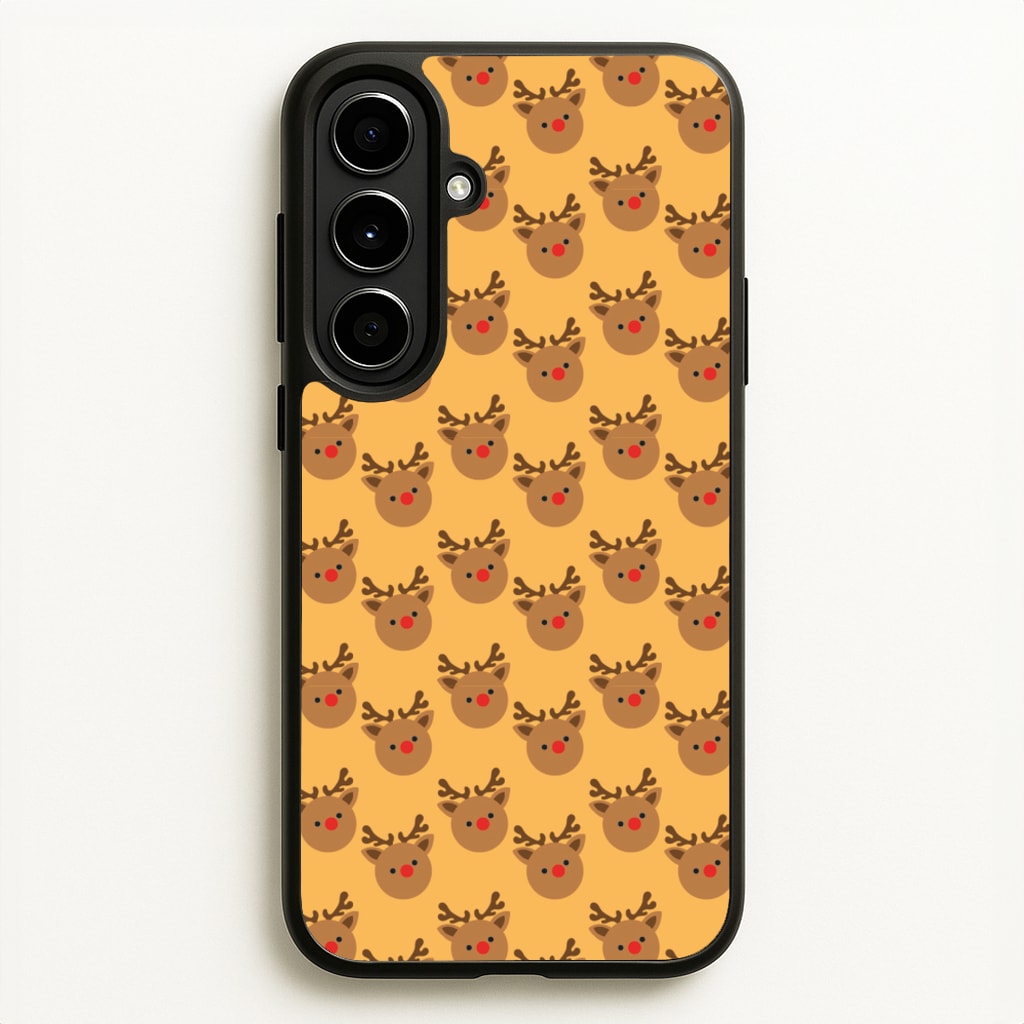 Rudolph Pattern - Christmas Patterns - Christmas Phone Case for Galaxy A56