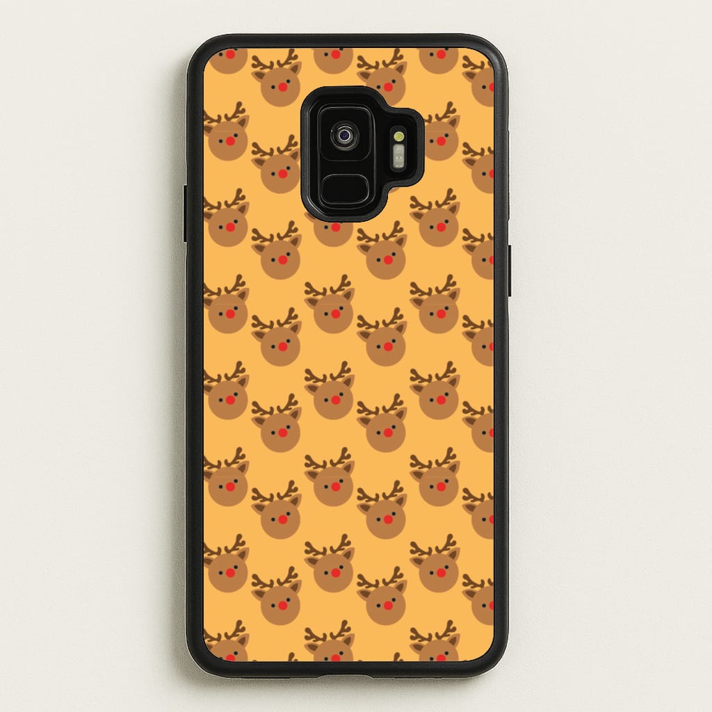 Rudolph Pattern - Christmas Patterns - Christmas Phone Case for Galaxy S9