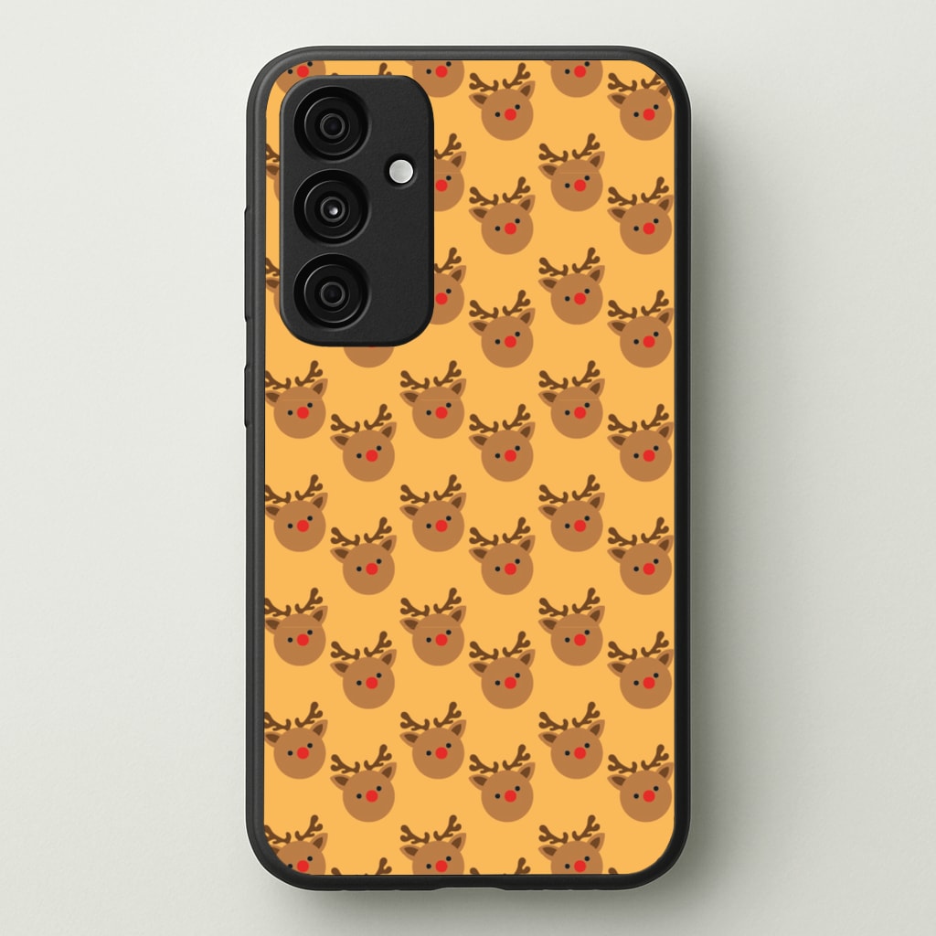 Rudolph Pattern - Christmas Patterns - Christmas Phone Case for Galaxy A35