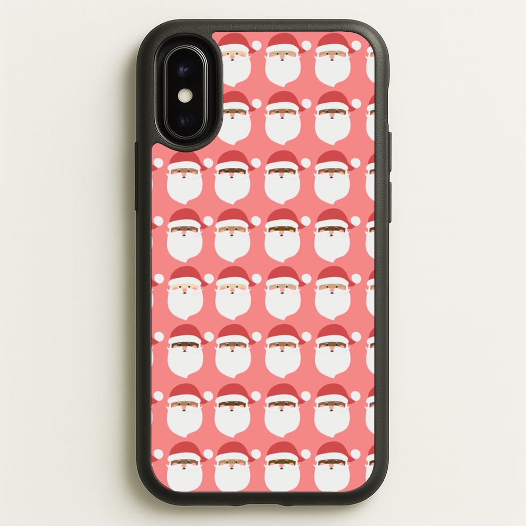 Santa Pattern - Christmas Patterns - Christmas Phone Case for iPhone X / XS