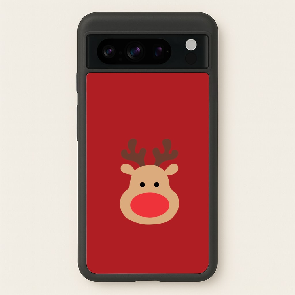 Rudolph Face - Christmas - Christmas Phone Case for Google Pixel 8 Pro