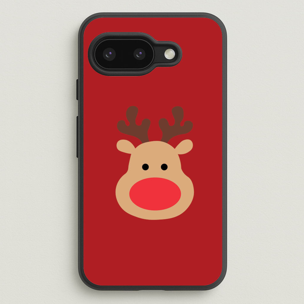 Rudolph Face - Christmas - Christmas Phone Case for Google Pixel 9a