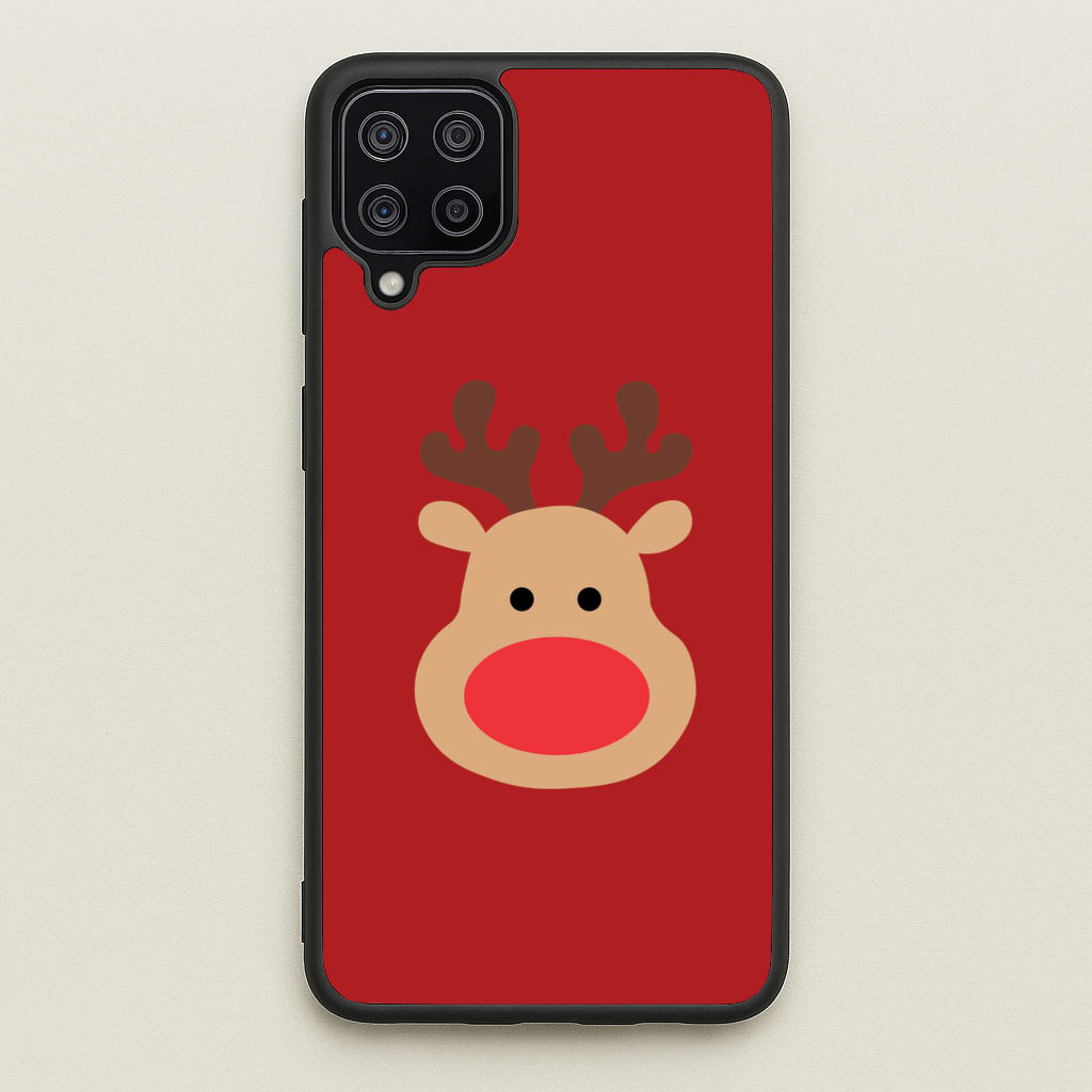 Rudolph Face - Christmas - Christmas Phone Case for Galaxy A12