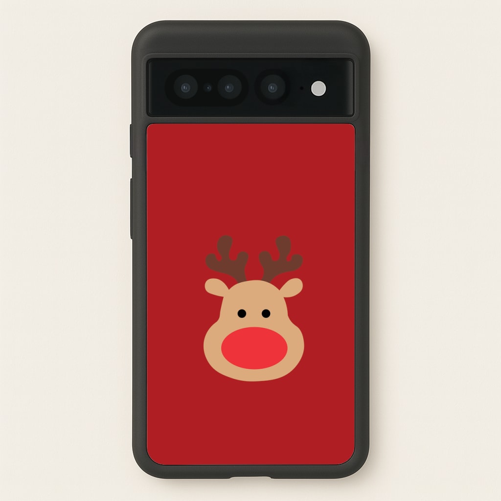Rudolph Face - Christmas - Christmas Phone Case for Google Pixel 7 Pro