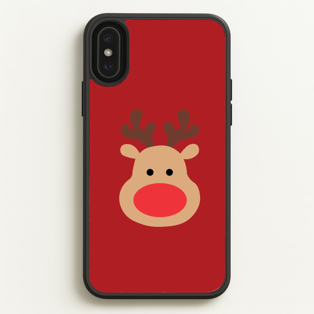 Rudolph Face - Christmas - Christmas Phone Case for iPhone XS Max