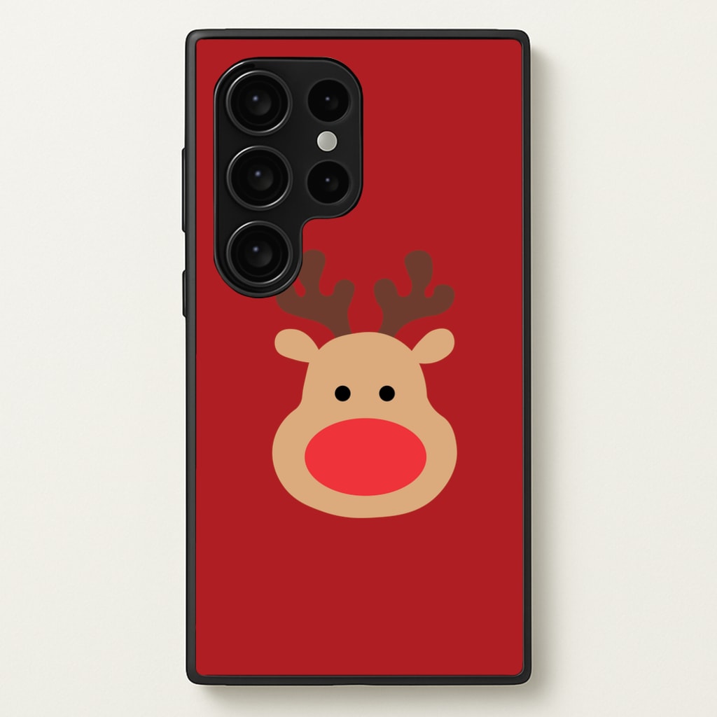 Rudolph Face - Christmas - Christmas Phone Case for Galaxy S24 Ultra