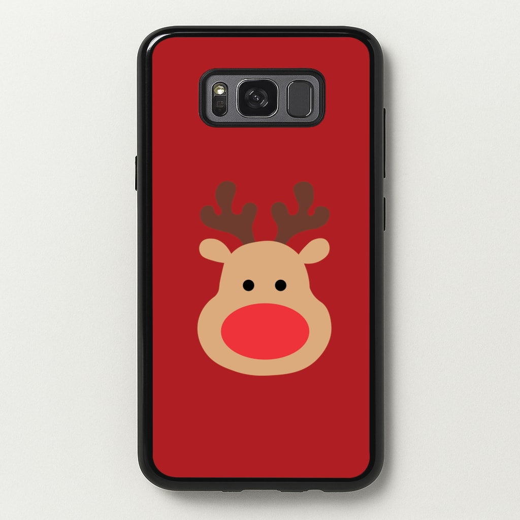 Rudolph Face - Christmas - Christmas Phone Case for Galaxy S8 Plus