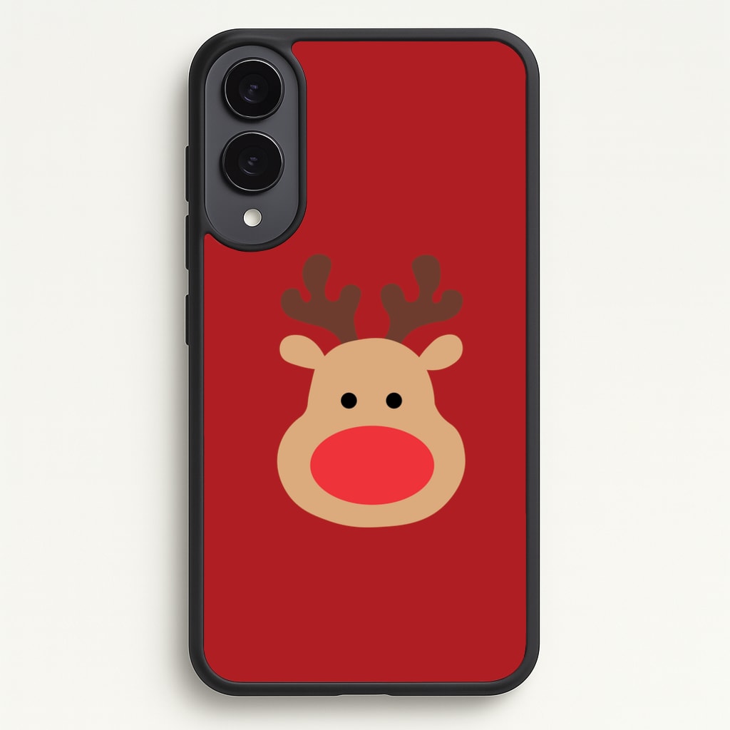 Rudolph Face - Christmas - Christmas Phone Case for Galaxy S25 Edge