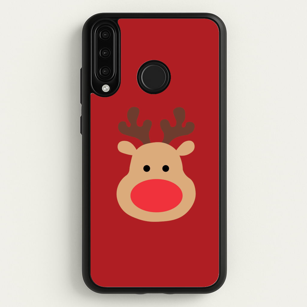 Rudolph Face - Christmas - Christmas Phone Case for Huawei P30 Lite