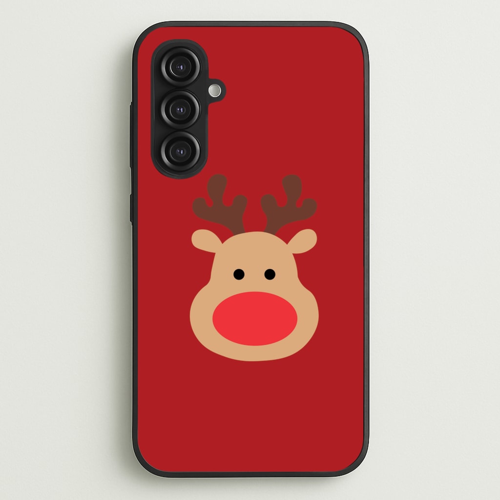 Rudolph Face - Christmas - Christmas Phone Case for Galaxy S23FE