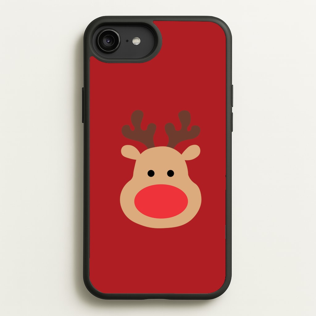 Rudolph Face - Christmas - Christmas Phone Case for iPhone 6 Plus / 7 Plus / 8 Plus