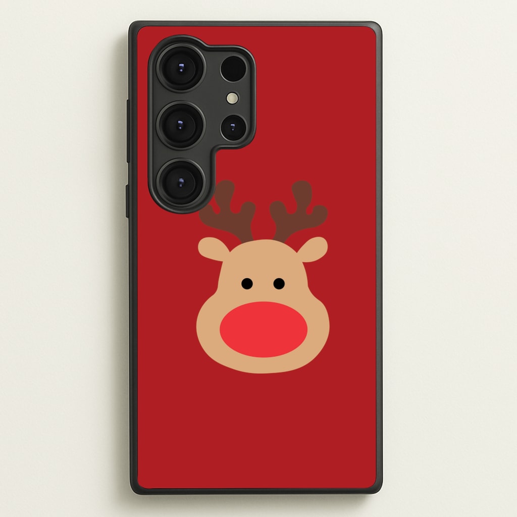 Rudolph Face - Christmas - Christmas Phone Case for Galaxy S25 Ultra