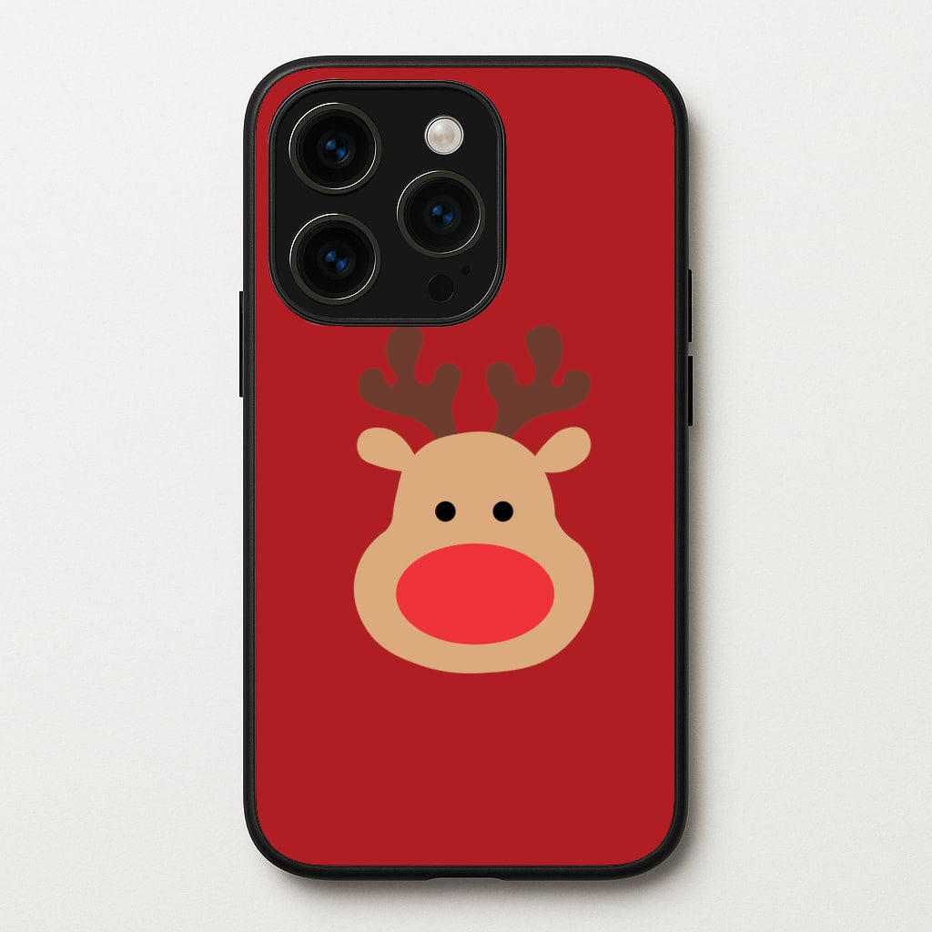 Rudolph Face - Christmas - Christmas Phone Case for iPhone 15 Pro