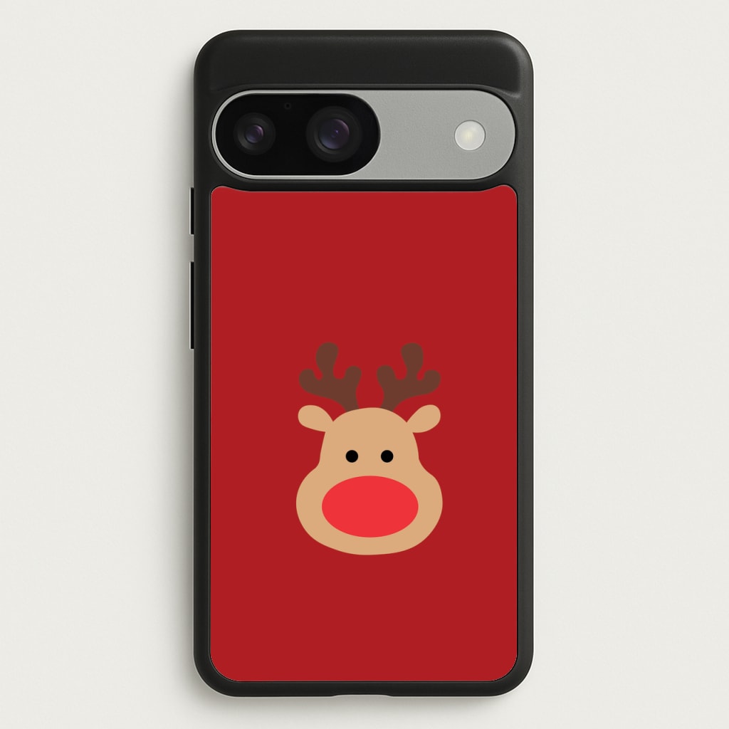 Rudolph Face - Christmas - Christmas Phone Case for Google Pixel 9 / 9 Pro