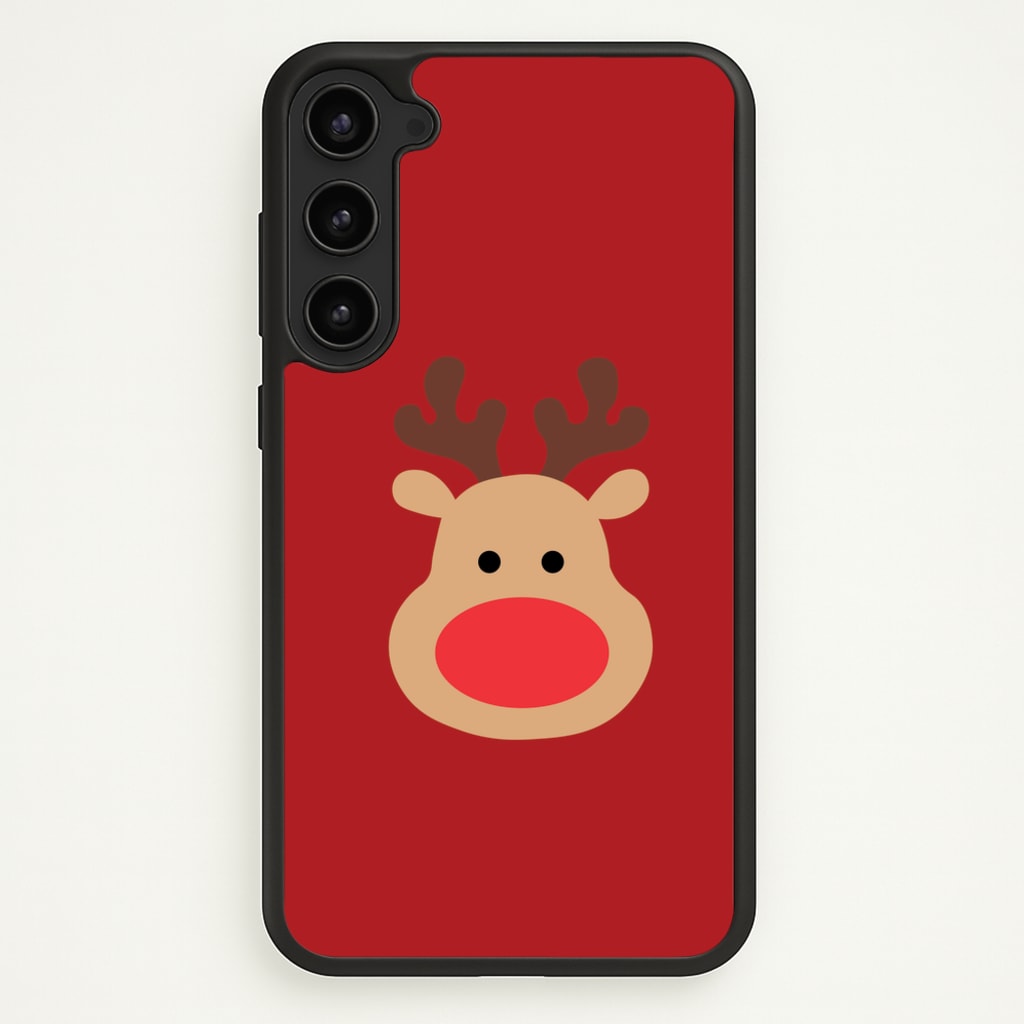 Rudolph Face - Christmas - Christmas Phone Case for Galaxy S23