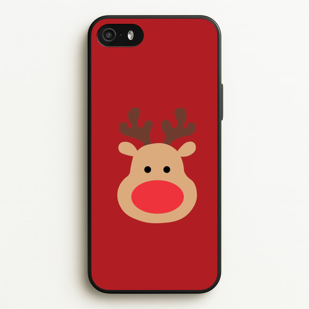 Rudolph Face - Christmas - Christmas Phone Case for iPhone 5 / 5s / SE 2016