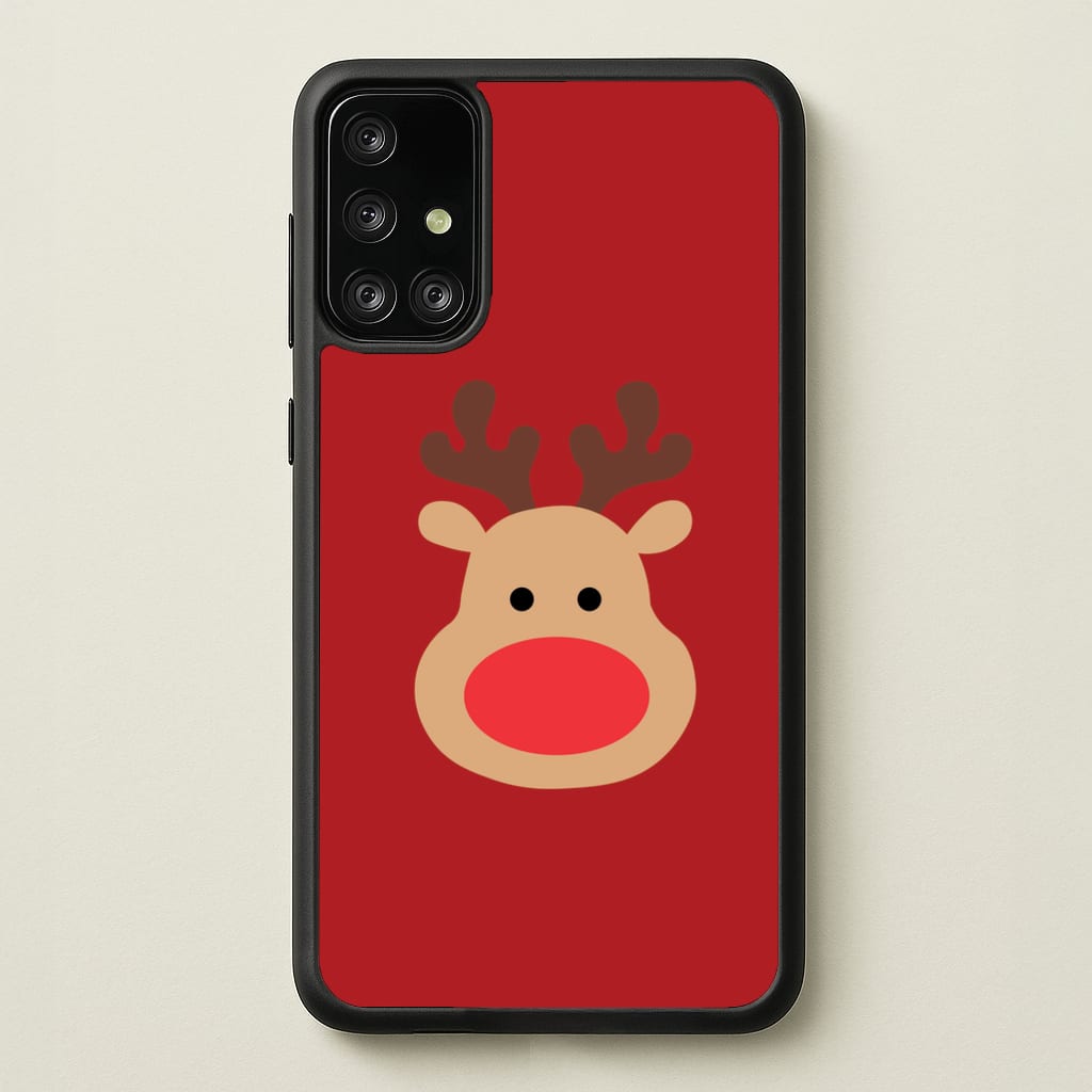 Rudolph Face - Christmas - Christmas Phone Case for Galaxy A71