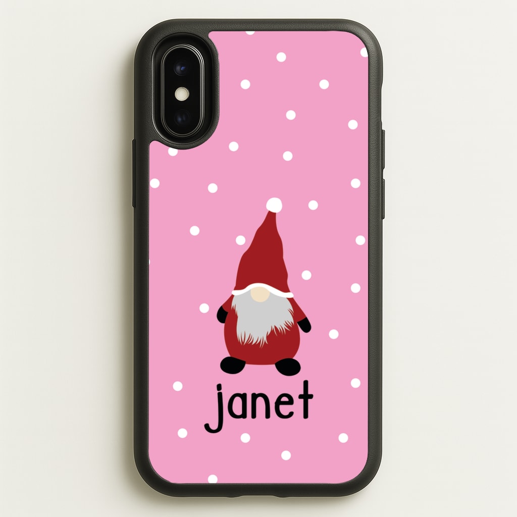 Personalised Gonk - Personalised Christmas Phone Case for iPhone X / XS