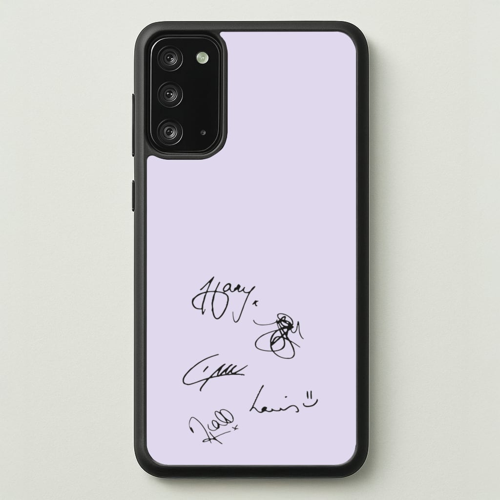 1D Signatures - One Direction Phone Case for Galaxy Note 20