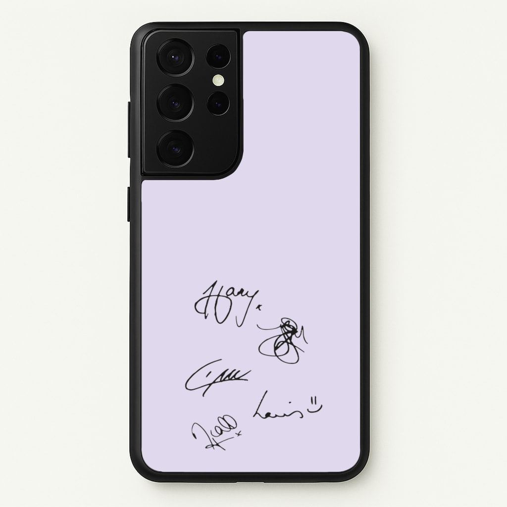 1D Signatures - One Direction Phone Case for Galaxy S21 Ultra