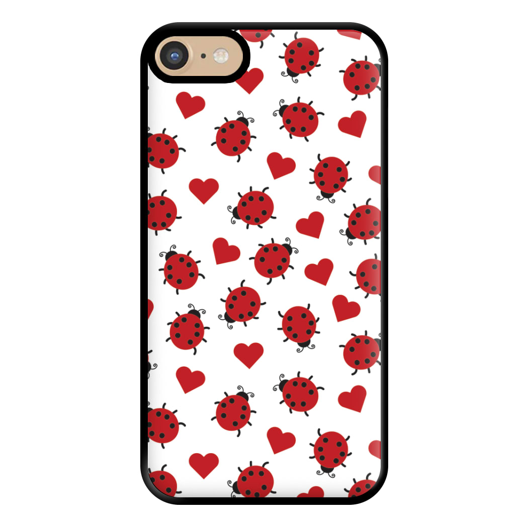 Ladybugs And Hearts Pattern iPhone 6 / 7 / 8 / SE Case