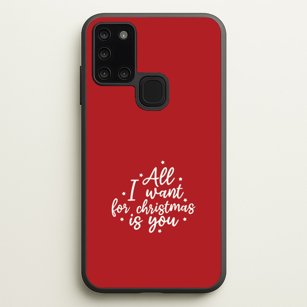 All I Want For Christmas Is You Stars Galaxy A21s Case