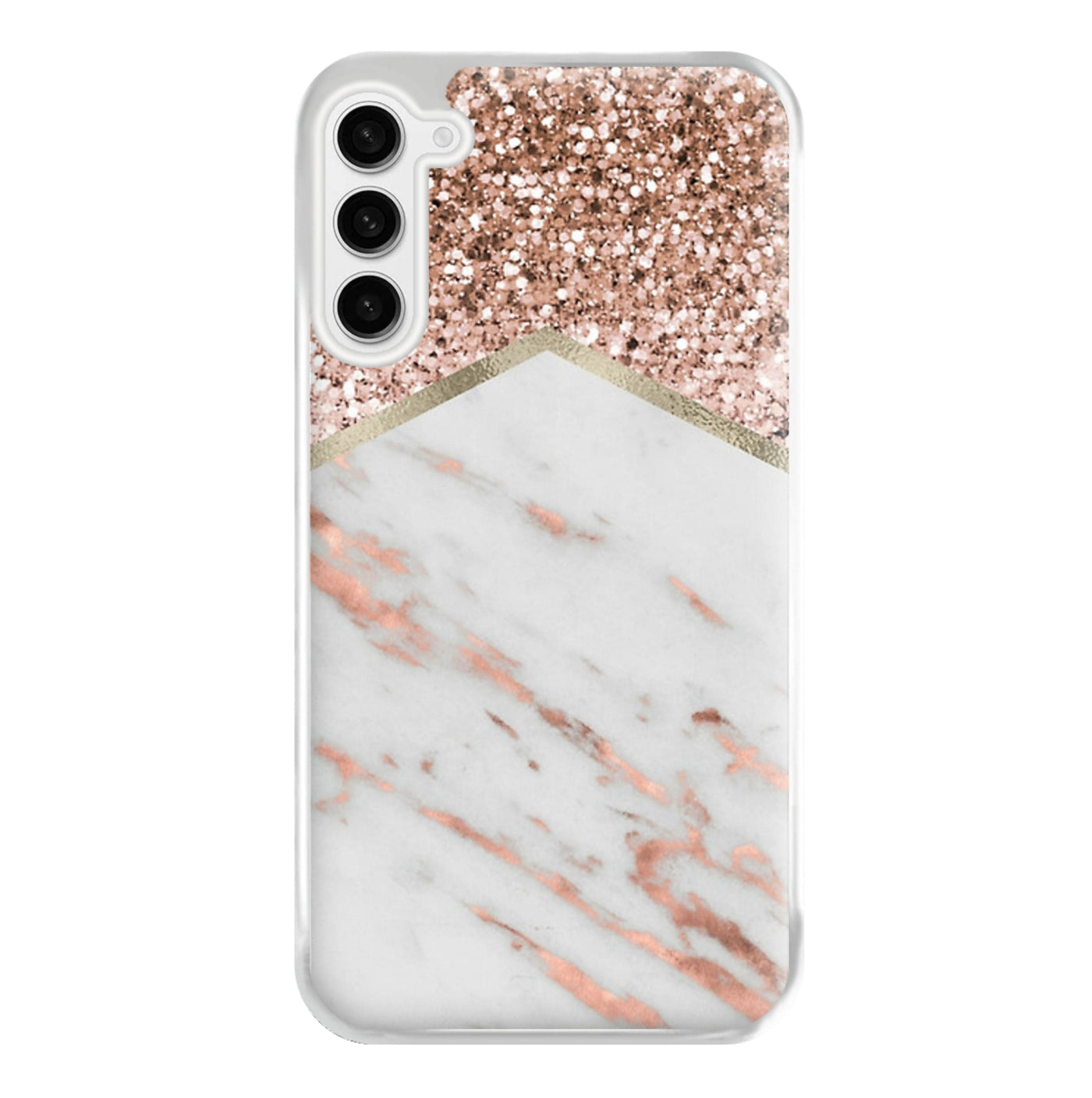Rose Gold Marble & Glitter Phone Case