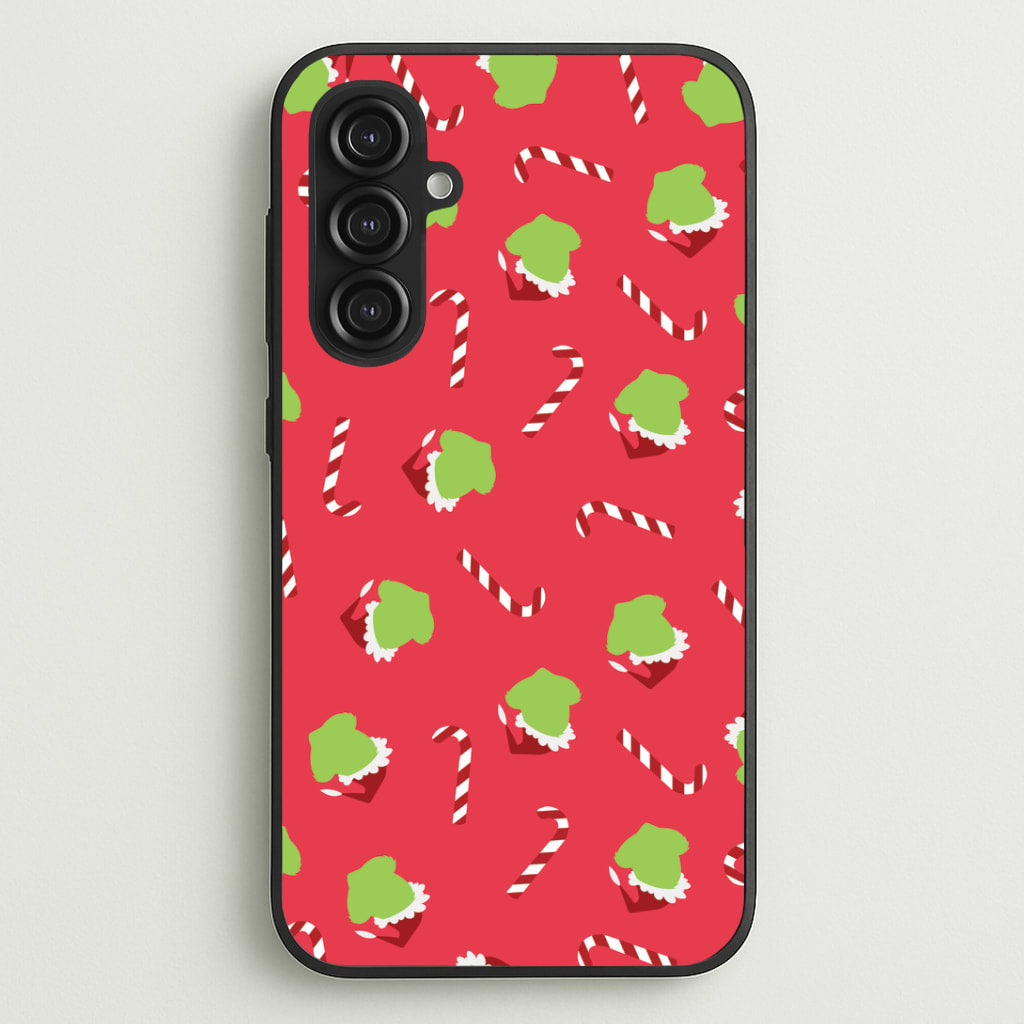 Green Creature And Candy Canes Pattern Galaxy S23FE Case