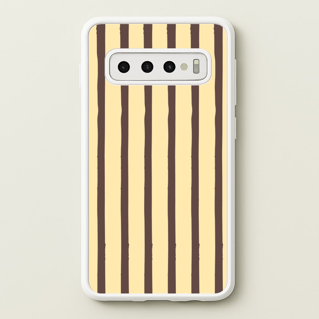 Vanilla & Chocolate Stripes Galaxy S10 Plus Case