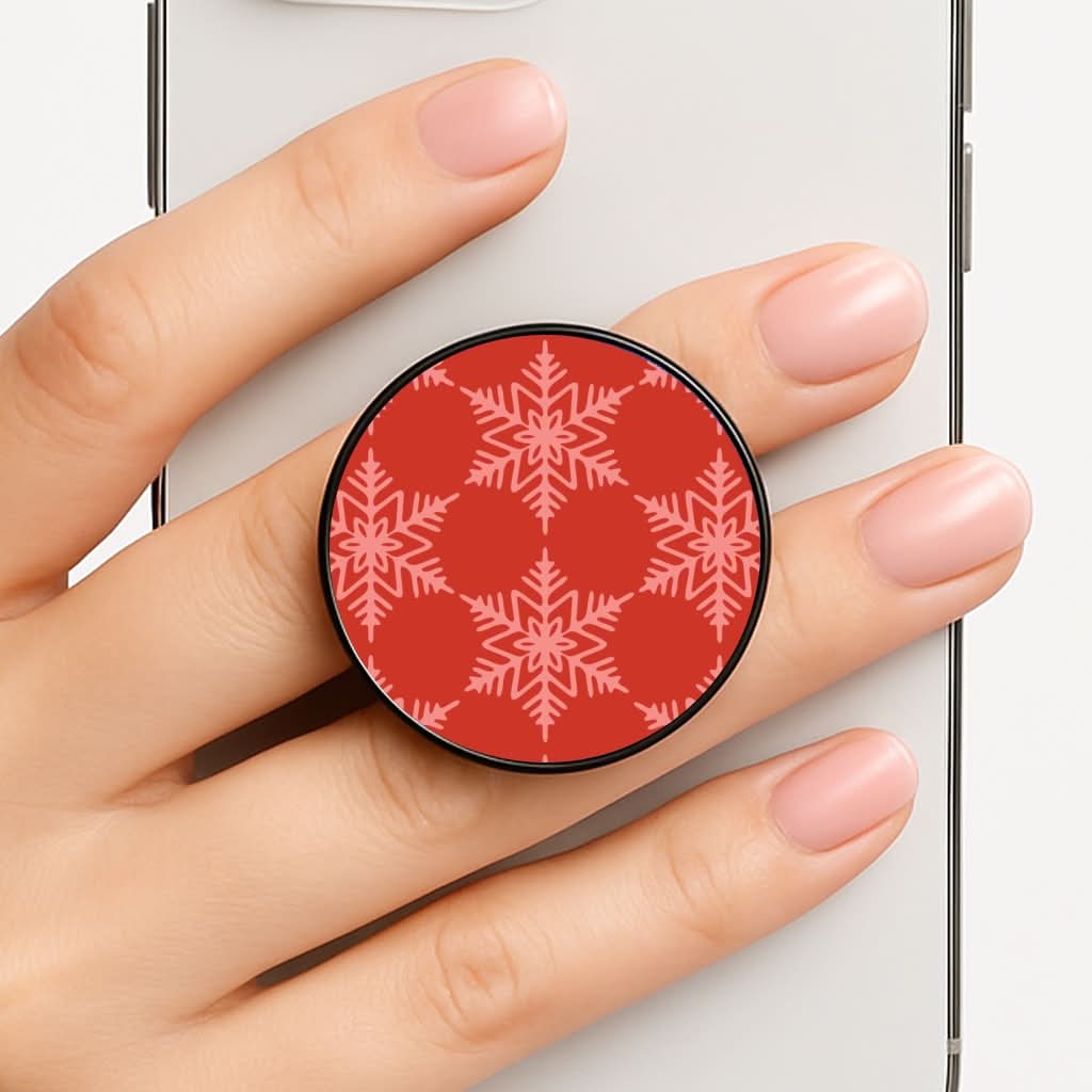 Red Giant Snowflakes Christmas Pattern FunGrip