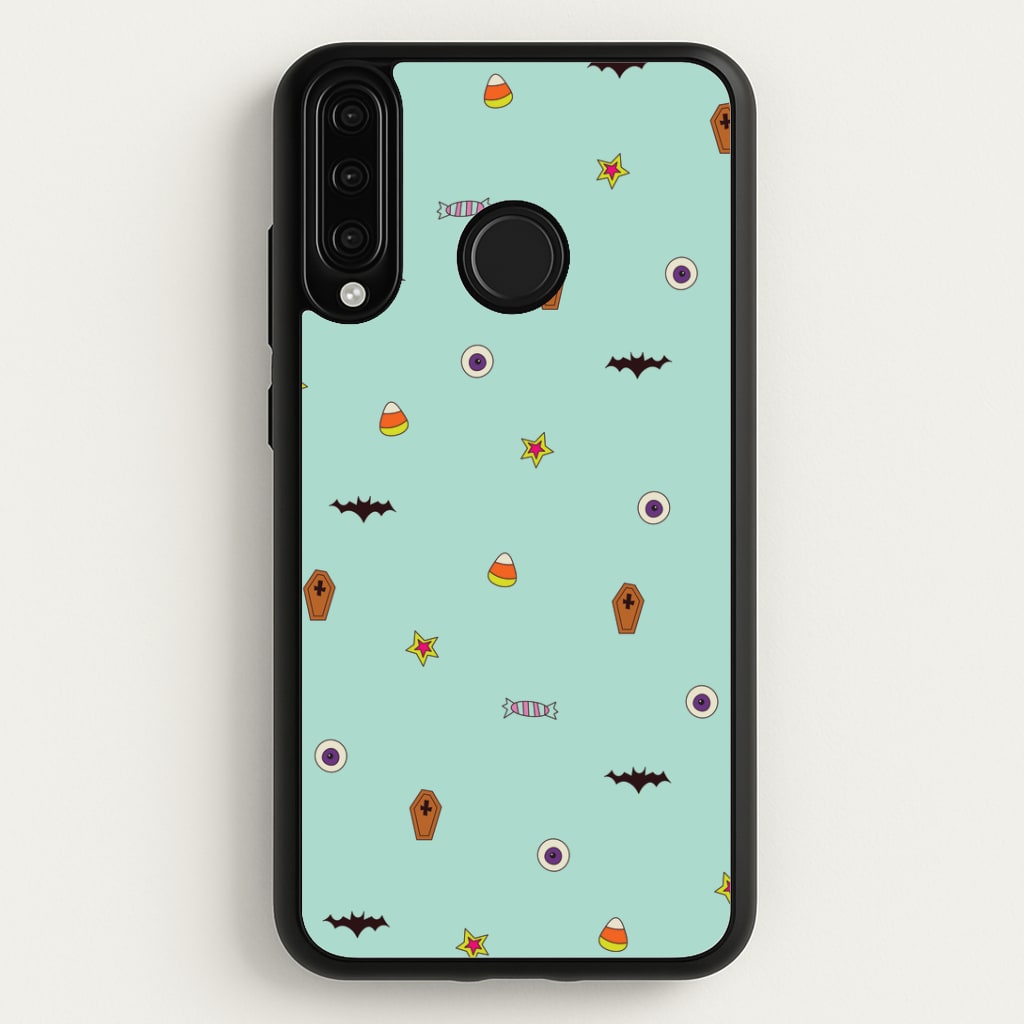Minature Halloween Cartoons Pattern Huawei P30 Lite Case